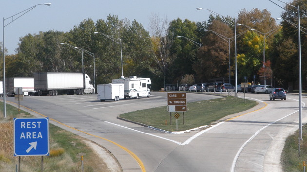 September 28, 2012: The eastbound I-80 rest area near mile marker 119, as s...